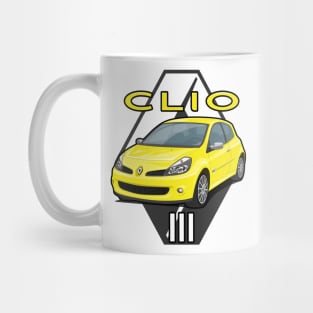 Clio III Car 3 Lutecia hatchback 2005 yellow Mug